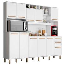 Kit Cozinha Compacta Petra Branco Cinamomo - Valdemóveis