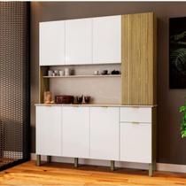 Kit Cozinha Compacta Slow 8 Portas 1 Gaveta Freijó Ártico - Kits Paraná
