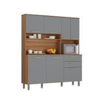 Kit Cozinha Completa 7 Portas 2 Gavetas Balcão Armário Aéreo Compacto Moderno Multifuncional Grande