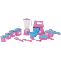 Kit Cozinha Completa Eletro + Utensílios + Panelas Kids Brinquedo Infantil Zucatoys