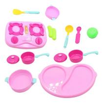 Kit Cozinha Completa Fogão, Panela E Bandeja Infantil 13 Pçs