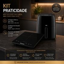 Kit Cozinha: Cooktop Indução 1 Boca 127V e Airfryer Digital HQ 4,8L Kit Cozinha: Cooktop Indução 1 Boca 127V e Airfryer Digital HQ 4,8L