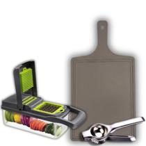 Kit Cozinha Cortador Com Tábua De Carne E Espremedor Kit Cozinha Cortador Com Tábua De Carne E Espremedor