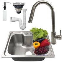 Kit Cozinha Cuba Gourmet Inox 304 50x40 Com Torneira Monocomando Porta Detergente 500ml Valvula E Sifão Flexivel Universal Kit Pia Cozinha 5 Peças Kit Cozinha Cuba Gourmet Inox 304 50x40 Com Torneira Monocomando Porta Detergente 500ml Valvula E Sifão Flexivel Universal Kit Pia Cozinha 5 Peças