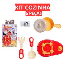 Kit Cozinha de Brinquedo 6 Peças Faz de Conta Kit Cozinha de Brinquedo 6 Peças Faz de Conta