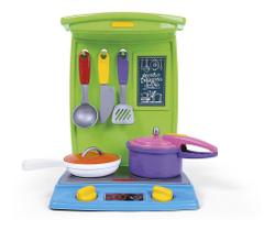 Kit Cozinha de Brinquedos Fogãozinho e Com Acessórios Utensílios - Poliplac