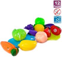 KIT Cozinha de Plástico 12 Peças Frutas tiras autocolantes
