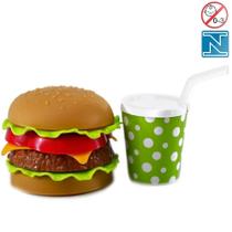 KIT Cozinha de Plástico 7 Pçs Hambúrguer Color KIT Cozinha de Plástico 7 Pçs Hambúrguer Color