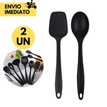 Kit Cozinha de Silicone 3 Un Sendo, Colher, Espátula e Concha de Silicone, Resistente até 230º Graus Kit Cozinha de Silicone 3 Un Sendo, Colher, Espátula e Concha de Silicone, Resistente até 230º Graus