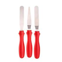 Kit Cozinha Espátula Inox 3 Peças Conjunto Para Confeitar