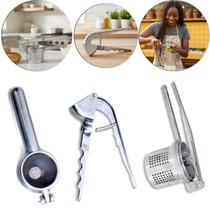 Kit Cozinha Espremedor de Limão Amassador de Batata e Alho