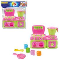 Kit cozinha infantil baby educativo didatico com fogao + acessoricozinha didatica 7 pecas - JP BRINK