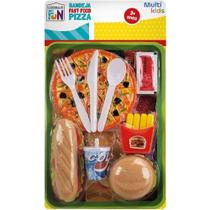 Kit Cozinha Infantil Bandeja Fast Food Pizza Creative Fun - Multikids