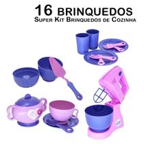 Kit Cozinha Infantil Batedeira Forminhas Xícaras Pires 16pç - Zuca Toys
