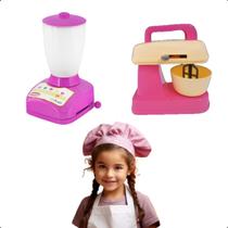 Kit Cozinha Infantil Brinquedo C/ Liquidificador e Batedeira