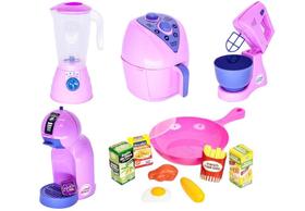 Kit Cozinha Infantil Brinquedo Menina Comidinha Rosa 14Pc