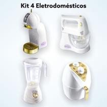 Kit Cozinha Infantil Brinquedos Airfryer, Batedeira, Cafeteira e Liquidificador - Altimar