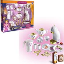 Kit cozinha infantil chazinho com bule + jarra e acessorios collection princess 22 pecas - ZUCA TOYS