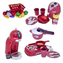 Kit Cozinha Infantil Chef Air Fryer Panela Fruta Legume 34Pç