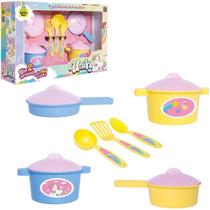 Kit cozinha infantil com 2 panelas + 2 frigideiras e acessorios unika unicornio 11 pecas - SAMBA TOY