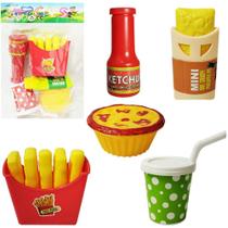 Kit cozinha infantil com batata e acessorios hora do lanche 10 pecas - OM UTILIDADES