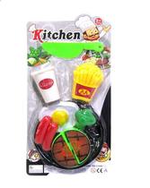 Kit Cozinha Infantil com Batata Refrigerante e muitos outros Alimentos e Acessórios