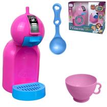 Kit cozinha infantil com cafeteira acessorios som e luz princess home collection a bateria 6 pecas