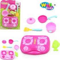 Kit Cozinha Infantil Com Fogão E Acessórios 9 Peças Brinquedo