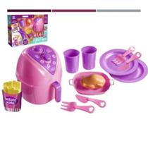 Kit cozinha infantil com fritadeira + batata frita e acessorios air fryer happy 12 pecas - ZUCA TOYS