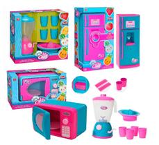 Kit Cozinha Infantil com Geladeira e Micro-ondas - Rosa/ul