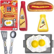 kit cozinha infantil com lanche + ovo e acessorios hot dogueira 9 pecas - PICA PAU