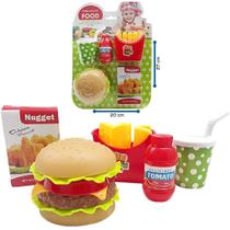 Kit Cozinha Infantil Comidinha Brinquedo Fast Food Hamburguer Refrigerante - Dony Toys