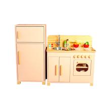 Kit Cozinha infantil compacta e Geladeira - ROSA - A Casa da Criança