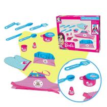 Kit Cozinha Infantil Completa Barbie 15 Acessorios - Cotiplás