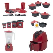 Kit Cozinha Infantil Completa Brinquedo Menino Vermelho 22pç Kit Cozinha Infantil Completa Brinquedo Menino Vermelho 22pç