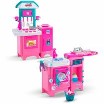 Kit Cozinha Infantil Completa e Lavanderia Lava e Passa - Magic Toys Kit Cozinha Infantil Completa e Lavanderia Lava e Passa - Magic Toys