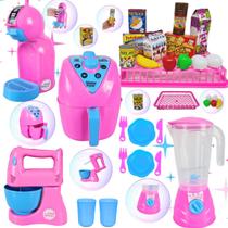 Kit Cozinha Infantil de Brinquedo 25 peças Eletrodomésticos Comidinhas Acessórios Kit Cozinha Infantil de Brinquedo 25 peças Eletrodomésticos Comidinhas Acessórios