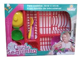 Kit Cozinha Infantil De Brinquedo Meninas C/ Panelinhas E Escorredor - DivPlast