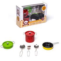 Kit Cozinha Infantil De Metal 8 Pçs - Chef Kids - Unik Toys