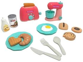 Kit Cozinha Infantil Doce Cozinha Torradeira e - Batedeira Cardoso Toys 17 Peças