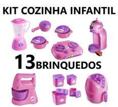 Kit Cozinha Infantil Eletro 13 Brinquedos Menina Casinha