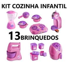 Kit Cozinha Infantil Eletro 13 Brinquedos Menina Casinha - Altimar