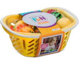 Kit Cozinha Infantil Frutinhas de Brinquedo Cestinha Com 15 Peças Creative Fun - Multikids