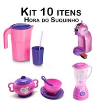 Kit Cozinha Infantil Jarra com copo, Xícara, Cafeteira 10pç