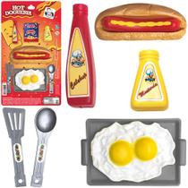 Kit Cozinha Infantil Lanche + Ovo E Acessorios Hot Dog 9 Un