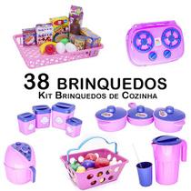 Kit Cozinha Infantil Mercado Panela Fogão Air Fryer 38pç