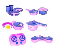 Kit Cozinha Infantil Panela Fogão Frigideira Pratos 20pçs