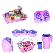 Kit Cozinha Infantil Panela Mercado Fruta Legume 34 Peças Kit Cozinha Infantil Panela Mercado Fruta Legume 34 Peças