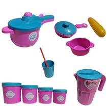Kit Cozinha Infantil Panela Pressão Panelas com Legume Kit 4 Cód. 2359