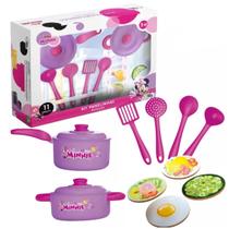 Kit Cozinha Infantil Panelinhas Refeição Minnie Mouse Disney